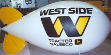 10 ft custom West Side Tractor advertising blimp